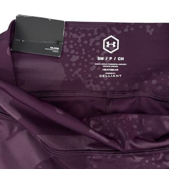 UA Rush Tonal High Rise Legging In Polaris Purple / Iridescent Women's Sz Small - Picture 6 of 7